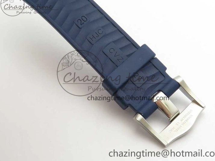 0123 StreetReady 2018 Seamaster Diver 300M VSF 1:1 Best Edition Blue Ceramic Gray Dial on Blue Rubber Strap A8800 V2 (Black Balance Wheel) 7963